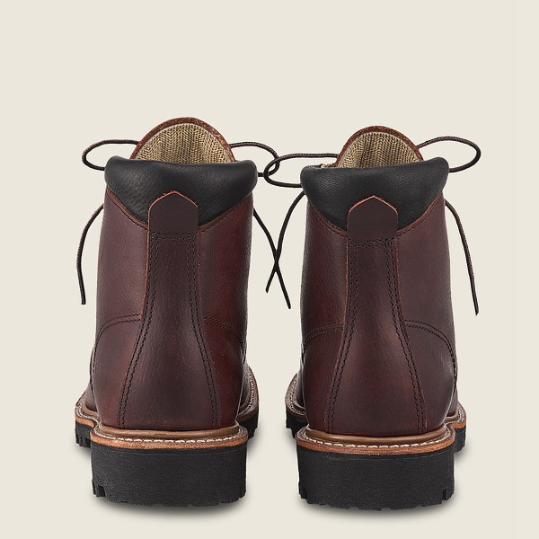 Red Wing Heritage Boots Dark Brown - Red Wing Mens Sawmill - 6-inch Oil-slick Leather Steel Toe - HU